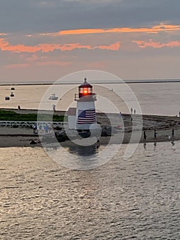 Flag Lighthouse on Nantucket