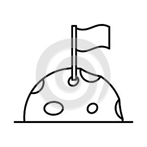 Flag Line Style vector icon which can easily modify or edit