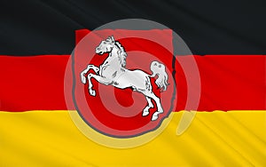 Flag of Lower Saxony is a German state situated in northwestern