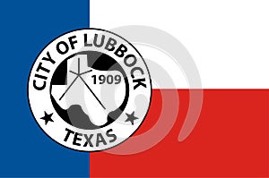 Flag of Lubbock in Texas, USA