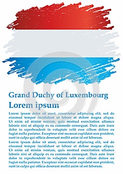 Flag of Luxembourg, Grand Duchy of Luxembourg. Bright, colorful vector illustration.