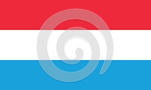 Flag of Luxembourg vector illustration