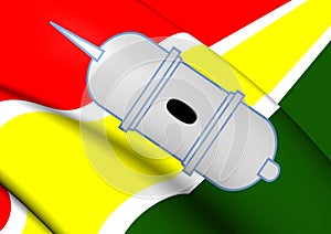 Flag of Macapa City Amapa State, Brazil.