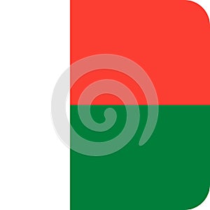 Flag Madagascar Africa illustration vector eps