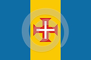 Flag of Madeira. Vector illustration. World flag