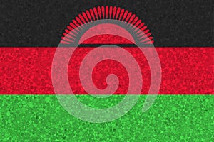 Flag of Malawi on styrofoam texture