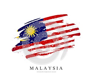 Flag of Malaysia. Vector illustration on a white background