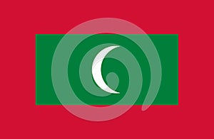 Flag of Maldives. Maldives flag. National symbol