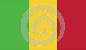 Flag Mali, abstract flag of strips.