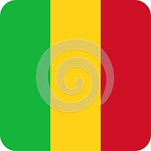 Flag Mali Africa illustration vector eps