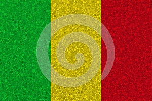 Flag of Mali on styrofoam texture