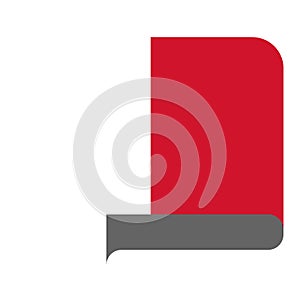 Flag horizontal shape, pointer for world map