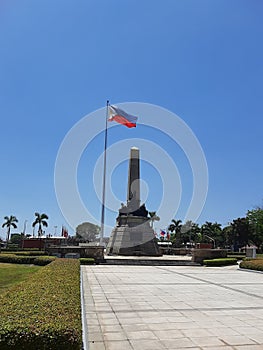 Flag manilla philipines national monument photo