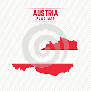 Flag Map Of Austria. Austria Flag Map