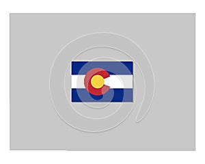 Flag and map of Colorado