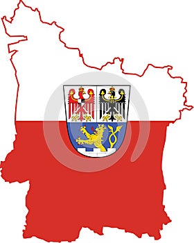 Flag map of ERLANGEN, GERMANY