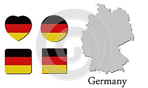 Flag map germany