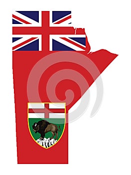 Flag Map of Manitoba