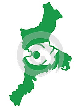 Flag Map of Mie Prefecture