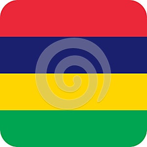 Flag Mauritius Africa illustration vector eps