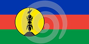 flag of Melanesian peoples Kanak people. flag representing ethnic group or culture, regional authorities. no flagpole. Plane