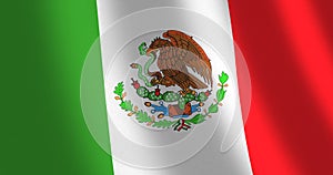 Flag Mexico moving wind