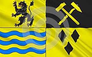 Flag of Mittelsachsen district of Saxony, Germany