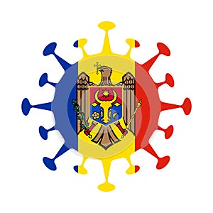 Vlajka z moldavsko v tvar 