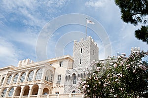 Flag of Monaco Royal Family in the Castle photo