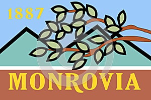 Flag of Monrovia, California. USA photo