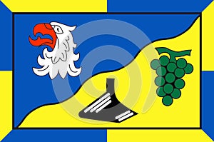 Flag of Monsheim in Alzey-Worms in Rhineland-Palatinate, Germany