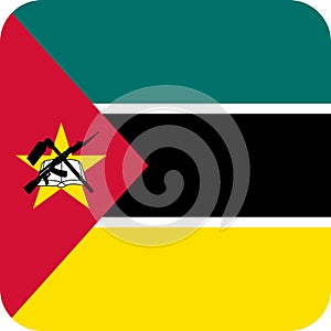 Flag Mozambique Africa illustration vector eps