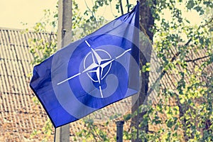 The flag of the NATO photo