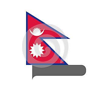 Flag horizontal shape, pointer for world map