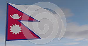 flag Nepal patriotism national freedom, 3D illustration