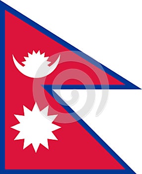 Flag of Nepal Vector illustration