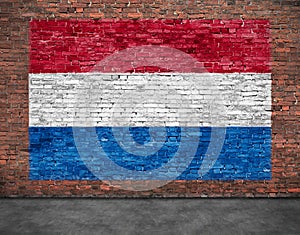 Flag of Netherlands and foreground