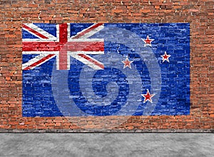 Flag of New Zeland and foreground