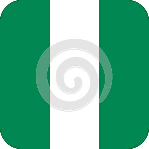 Flag Nigeria Africa illustration vector eps