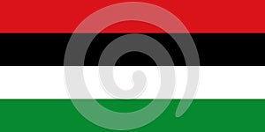 flag of Nilo Saharan peoples Nuer people. flag representing ethnic group or culture, regional authorities. no flagpole. Plane