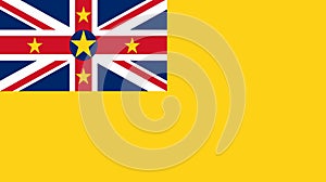 Flag of the Niue. National flag of Niue. flag of island country Niue