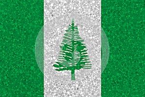 Flag of Norfolk Island on styrofoam texture