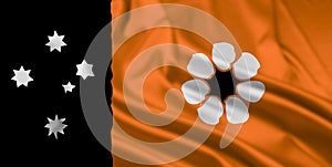 The Flag of Northern Territory Rippled