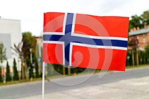 Flag of Norway, city street