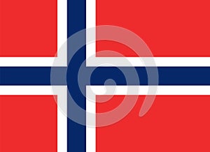 Flag of Norway in official rate and colors, vector