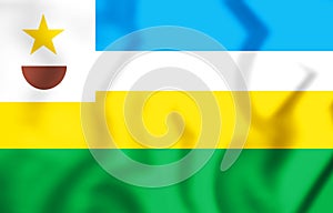 Flag of Novo Progresso Para, Brazil. 3D Illustration photo