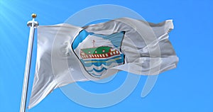 Flag of Nuuk, capital city of Greenland photo