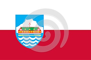 Flag of Nuuk is the capital city of Greenland in Denmark Kingdom photo