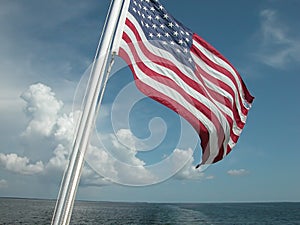 Flag and Ocean