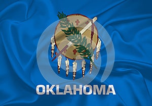 Flag of Oklahoma, Oklahoma Flag, USA state Oklahoma Flag Illustration, USA, fabric flag of Oklahoma